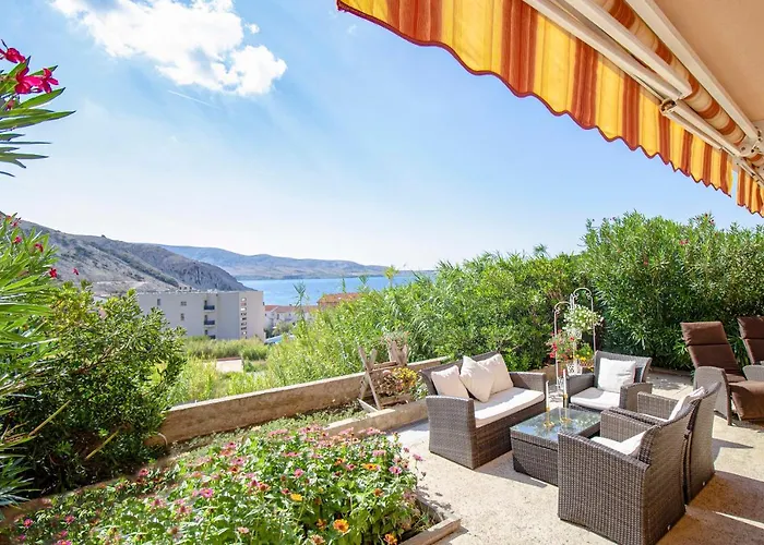 Durdica Beautiful Garden With Fantastic Sea And Mountain Views