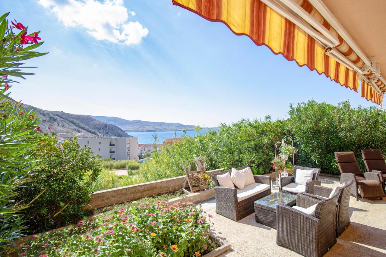 Durdica Beautiful Garden With Fantastic Sea And Mountain Views Metajna